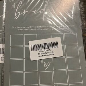 Green Bridal Shower Game Cards